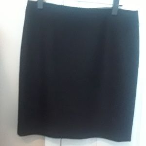 J crew factory black wool pencil skirt